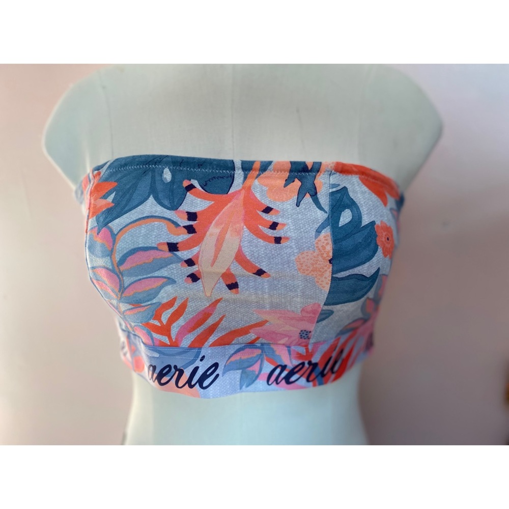 Aerie Tropical Logo Bandeau Bralette Large